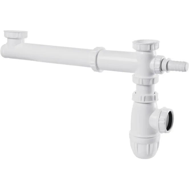 Kit raccordement évier double bac Ø40 – Complet avec colle