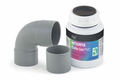 Kit évacuation PVC Ø40 - Coude + manchon + colle